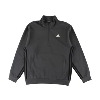 adidas Black Half-Zip Pullover Jacket with Logo Print FK3462