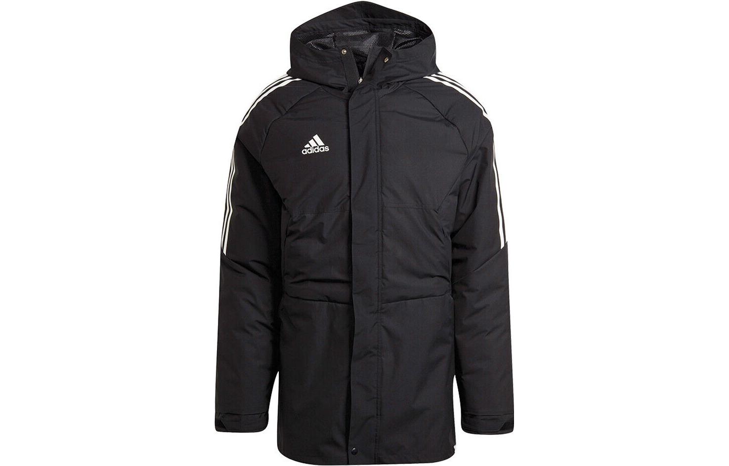 adidas Black High-Neck Hooded Casual Jacket H21252