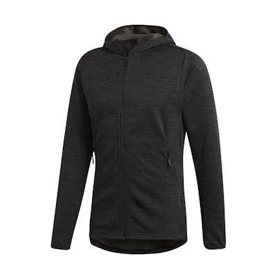 adidas Black Hooded Breathable Comfortable Sports Jacket DM4377