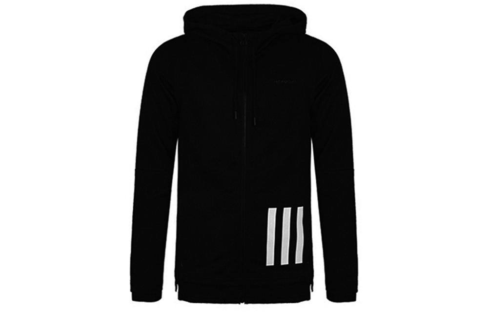 adidas Black Hooded Casual Jacket DM2164