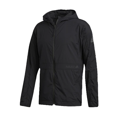 adidas Black Hooded Windbreaker Jacket FT2783
