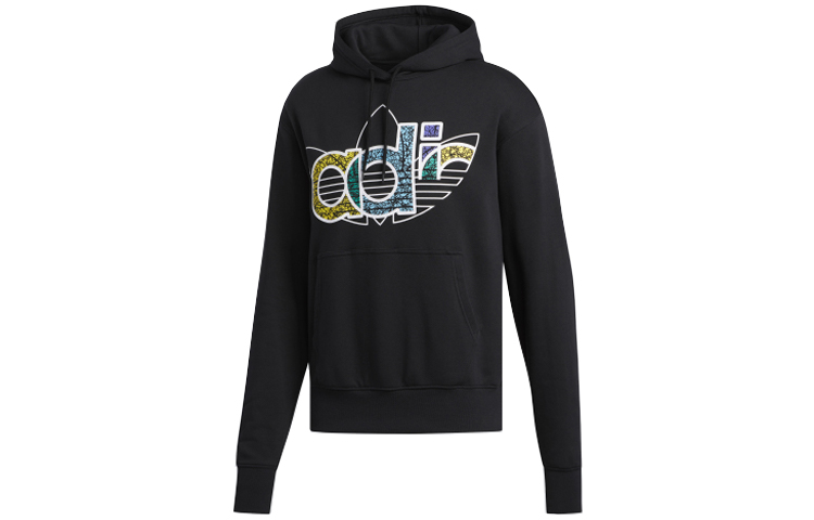 adidas Black Hoodie Comfortable Long-Sleeve Pullover FQ3573