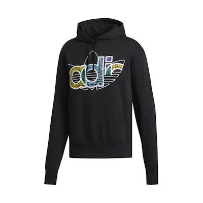 adidas Black Hoodie Comfortable Long-Sleeve Pullover FQ3573