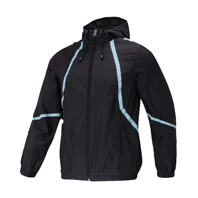 adidas Black Hoodie Jacket with Back Print - Casual Windbreaker FL4425