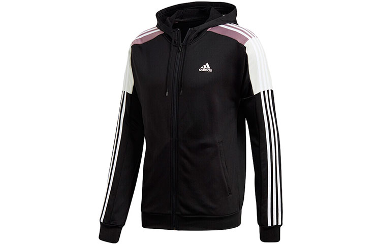 adidas Black Hoodie Running Training Casual Tracksuit Asia Edition FL3631 圖 3