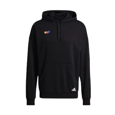 adidas Black Hoodie with Back Logo Print, Sport Style H61133
