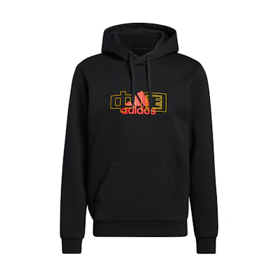 adidas Black Hoodie with China Pattern Print HF4671