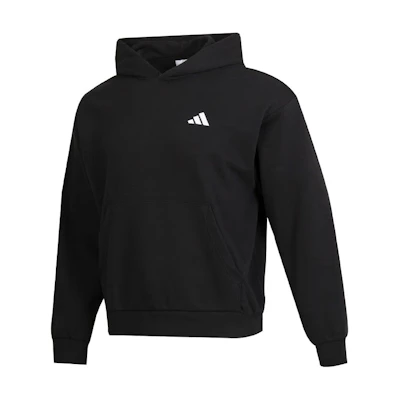 adidas Black Hoodie with Color-Block Logo - Casual Sports & Breathable Wear JN6765