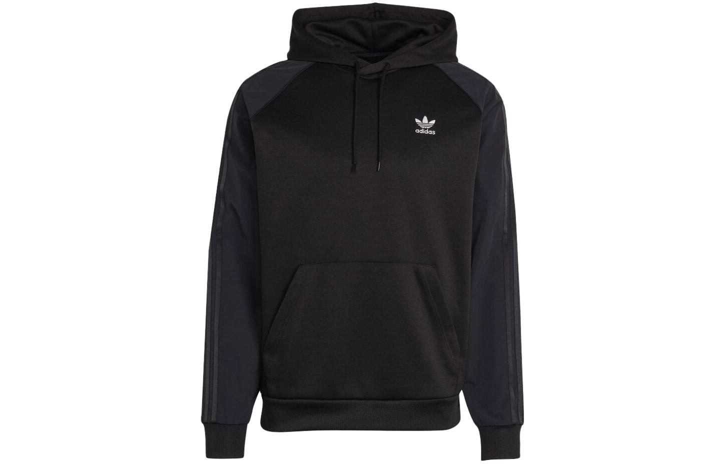adidas Black Hoodie with Drawstring Waist and Kangaroo Pocket II5779