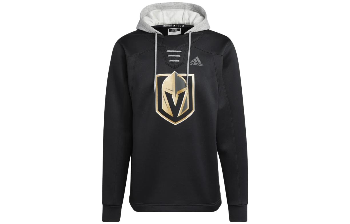 adidas Black Hoodie with Letter Logo Graphic Print HP1712