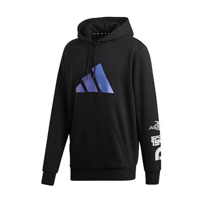 adidas Black Hoodie with Logo Print Design GI6396