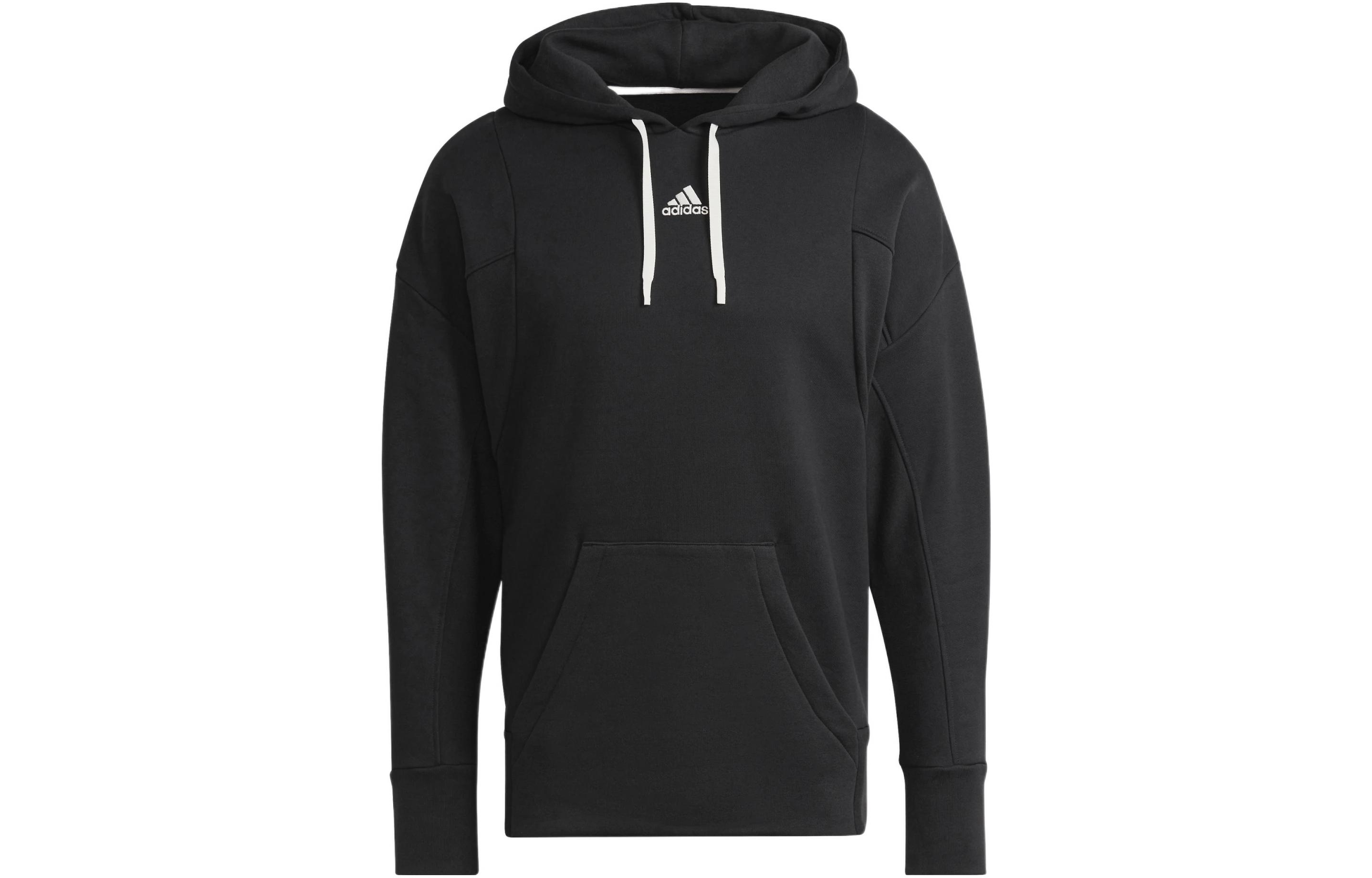 adidas Black Hoodie with Logo Print Long Sleeve HC3479