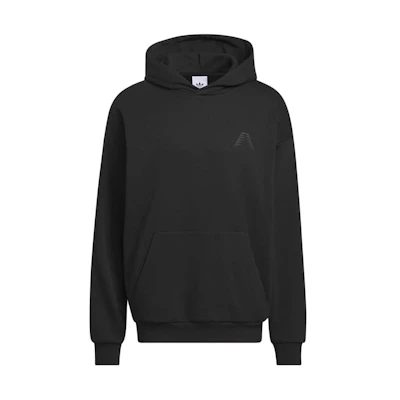 adidas Black Hoodie with Solid Color Logo Embroidery IU2809