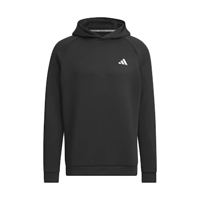 adidas Black Hoodie with Solid Color Logo Print HY0971