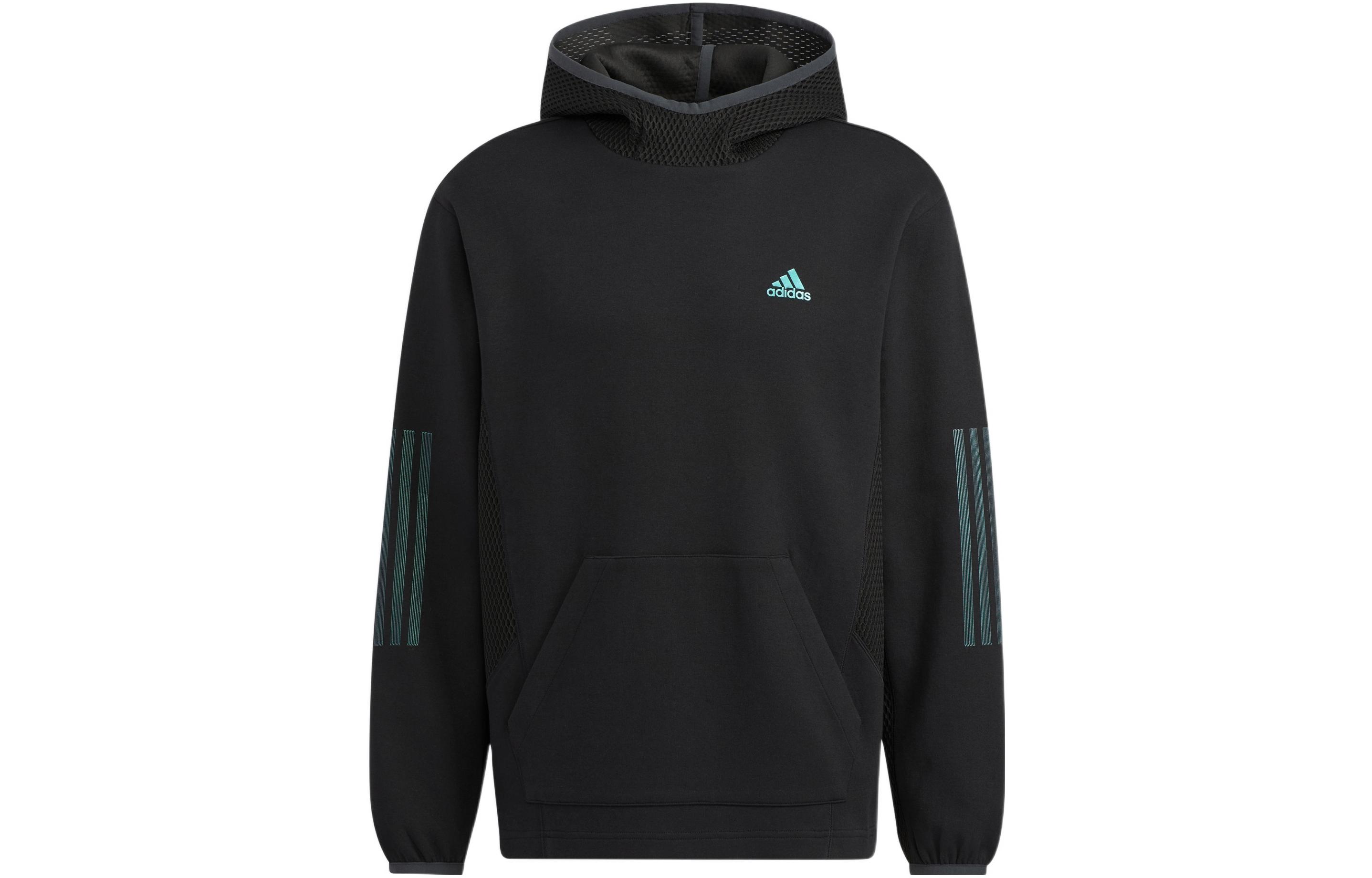 adidas Black Hoodie with Striped Design and Logo HM2982-NEW