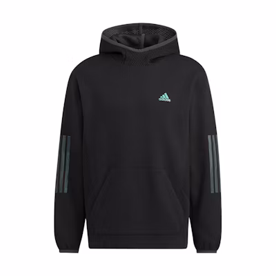 adidas Black Hoodie with Striped Design and Logo HM2982-NEW