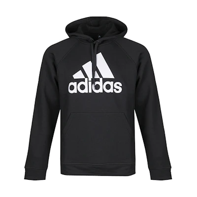 adidas Black Knit Hoodie with Printed Logo Sportswear CV6801