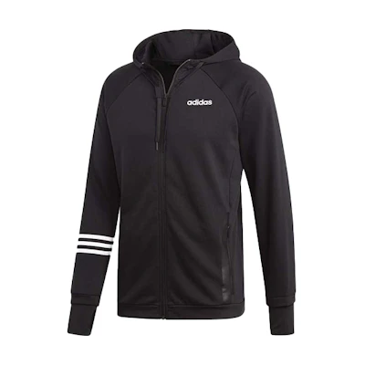 adidas Black Knit Training Hoodie Jacket DT8994