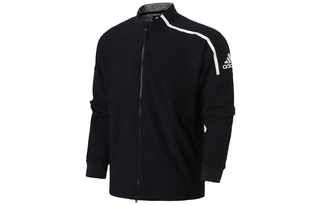 adidas Black Knitted Zip-Up High Collar Jacket CY9898
