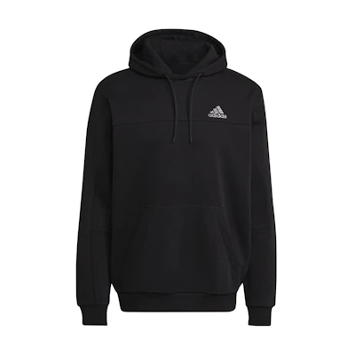 adidas Black Letter Print Long-Sleeve Pullover Hoodie HL1599