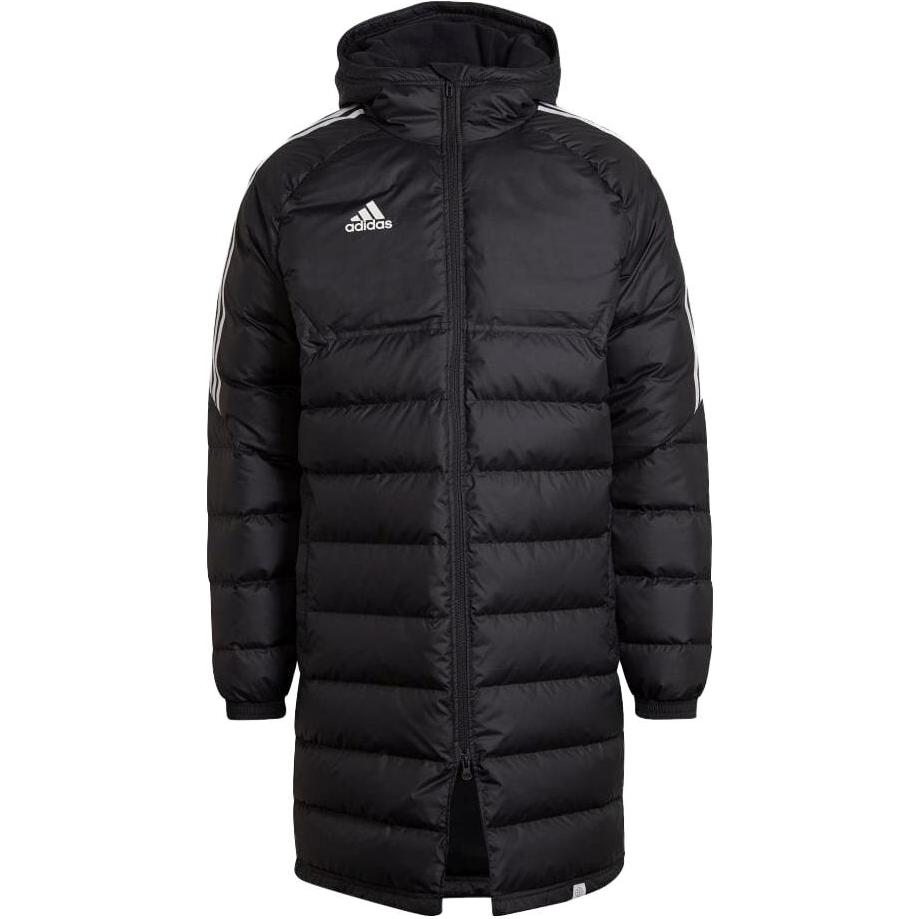 adidas Black Letter Print Long Sleeve Hooded Zip Jacket H21256