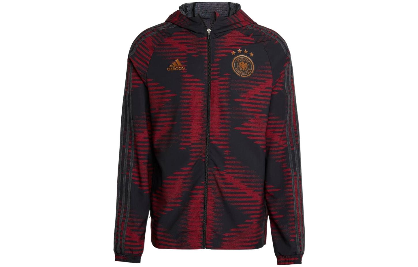 adidas Black Letter Print Striped Zip Jacket Japan Edition HC1272