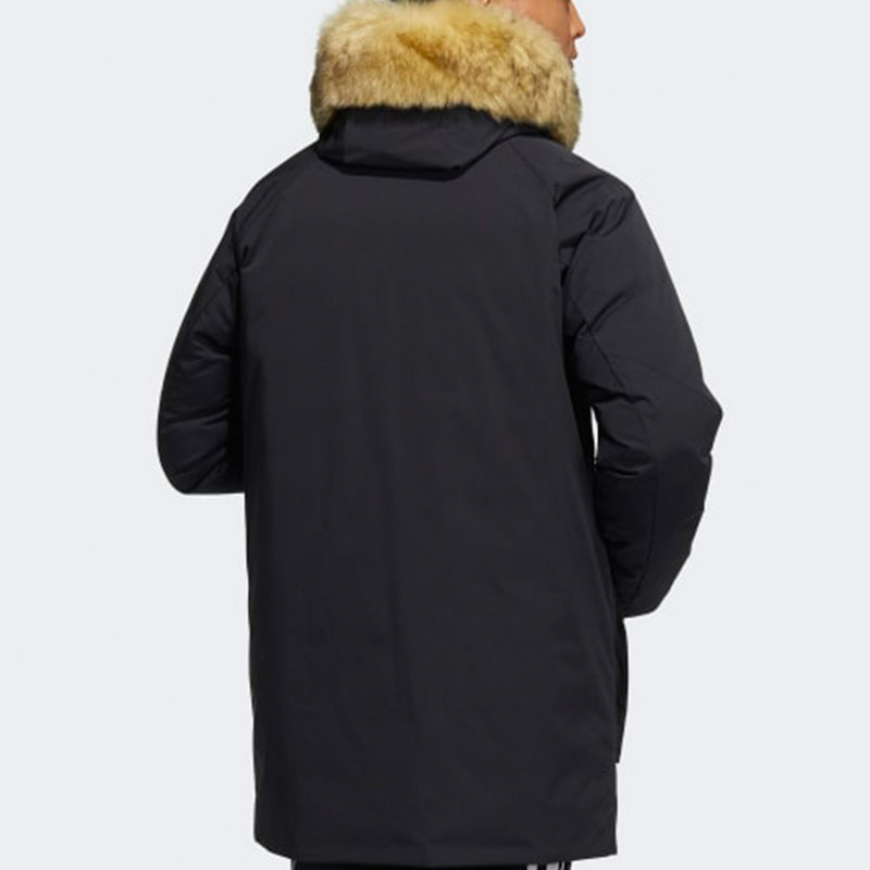 Details for adidas Black Lightweight Hooded Down Parka Winter Jacket Outdoor Style H20761