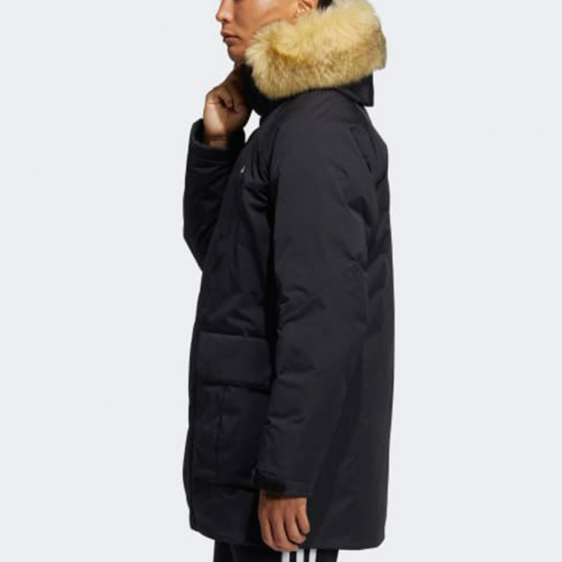 Sizing adidas Black Lightweight Hooded Down Parka Winter Jacket Outdoor Style H20761