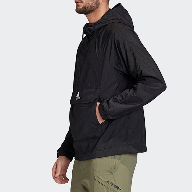 adidas Black Logo Casual Sports Hooded Jacket - Perfect Gift for Him FI0620 圖 6