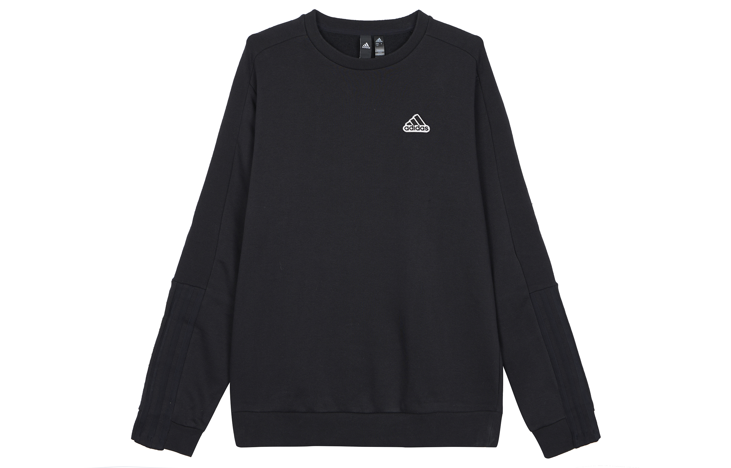 adidas Black Logo Crewneck Fleece Sweatshirt - Oversized & Thick HG1851