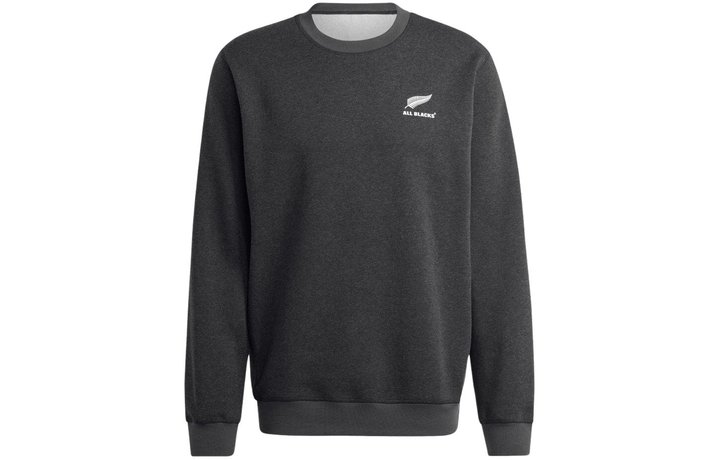 adidas Black Logo Embroidered Crewneck Long-Sleeve Sweatshirt IW0241