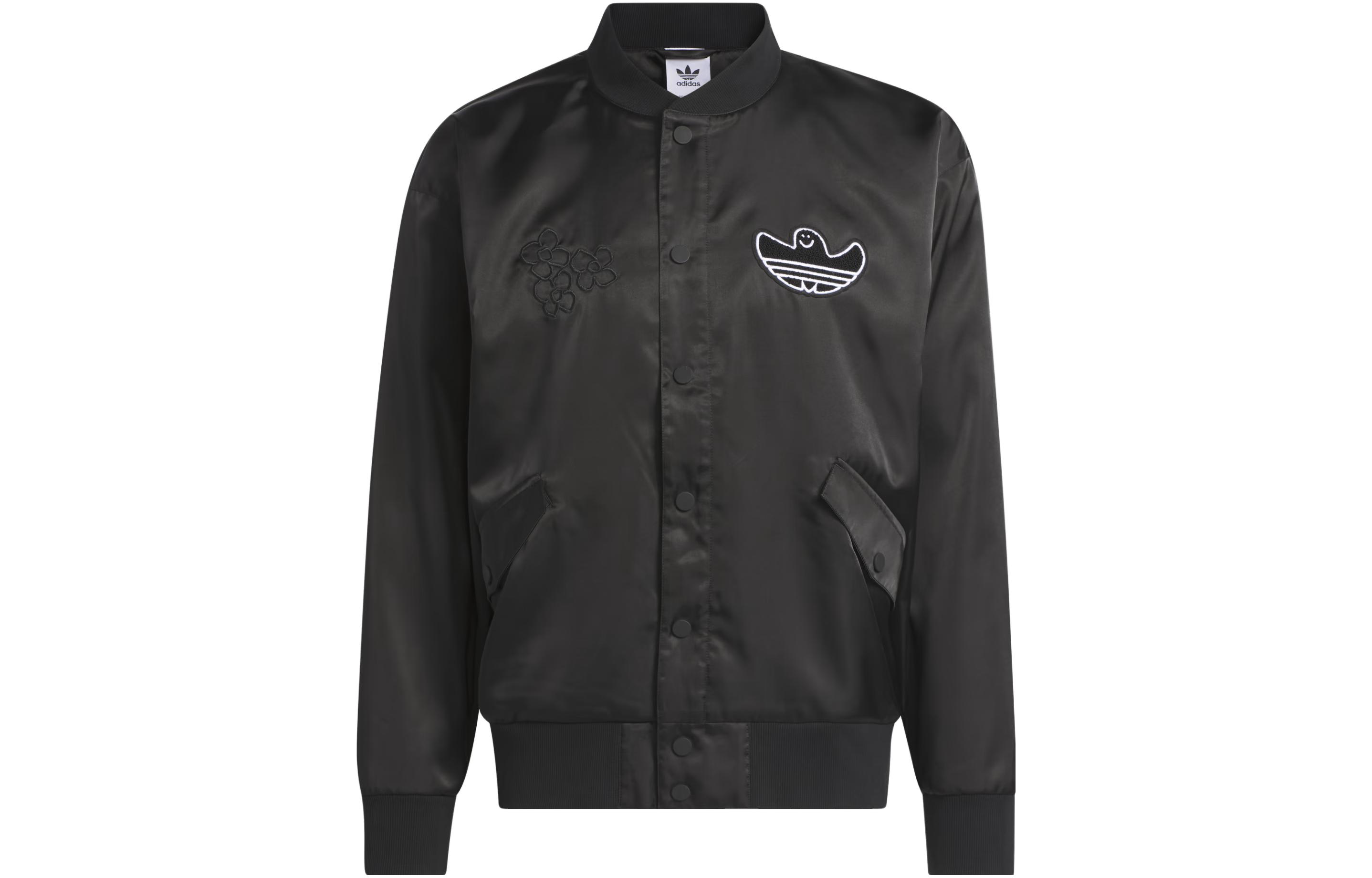 adidas Black Logo Embroidered Patch Jacket Unisex II5949