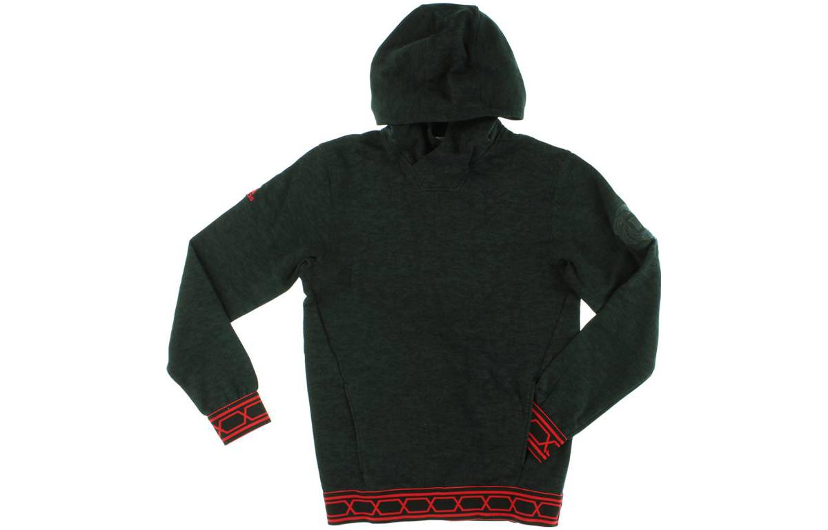 adidas Black Logo Graphic Hoodie with Drawstring Casual Style S00389
