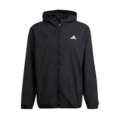 adidas Black Logo Graphic Outdoor Sports Zip-Up Hoodie Jacket IL2286
