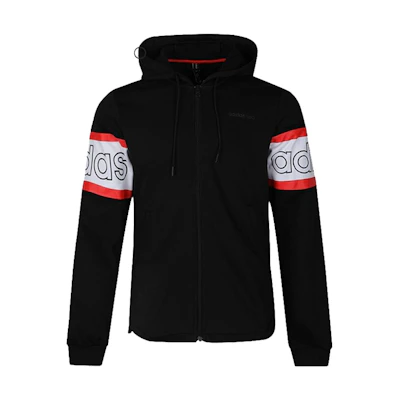 adidas Black Logo Hoodie Casual Jacket EI4349
