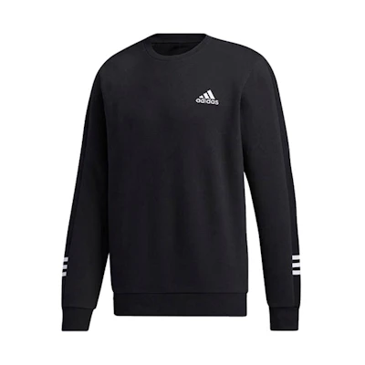 adidas Black Logo Print Casual Pullover Crewneck Sweatshirt GD5467