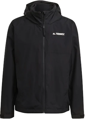 adidas Black Logo Print Hooded Waterproof Windbreaker Jacket GI7296 Buy adidas Black Logo Print Hooded Waterproof Windbreaker Jacket GI7296
