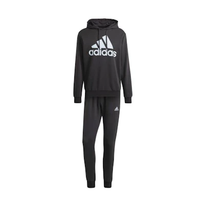 adidas Black Logo Print Hoodie and Sweatpants Tracksuit Set IJ8555