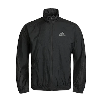 adidas Black Logo Print Stand Collar Jacket - Fall Collection GQ1186