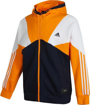 阿迪达斯黑色标志条纹拉链连帽夹克 - 秋季款 HE7471 Order 阿迪达斯黑色标志条纹拉链连帽夹克 - 秋季款 HE7471