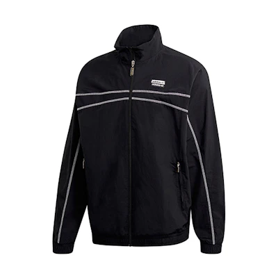 adidas Black Logo Track Jacket with Stand Collar GI7437