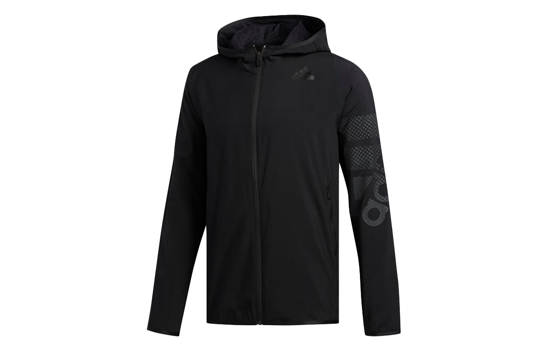 adidas Black Long-Sleeve Hooded Jacket EA2807