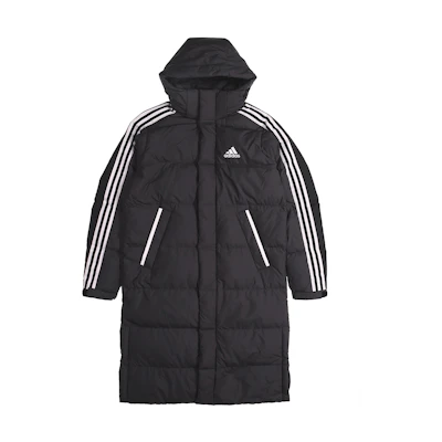 adidas Black Long Hooded Down Jacket for Unisex GF0070