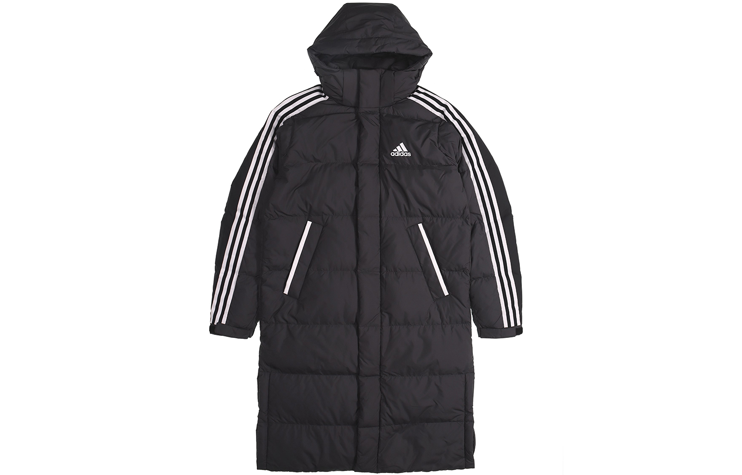 adidas Black Long Hooded Down Jacket for Unisex GF0070 圖 2