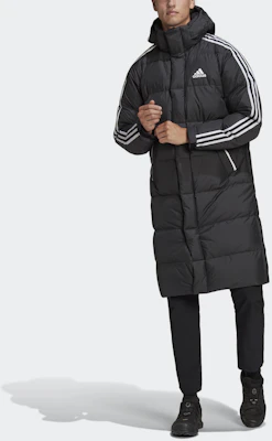 阿迪达斯黑色长款连帽羽绒服男女款 GF0070 Shop 阿迪达斯黑色长款连帽羽绒服男女款 GF0070