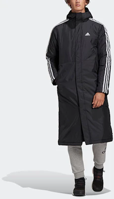 阿迪达斯黑色长款侧开衩连帽羽绒服Logo印花 GF0000 Purchase 阿迪达斯黑色长款侧开衩连帽羽绒服Logo印花 GF0000