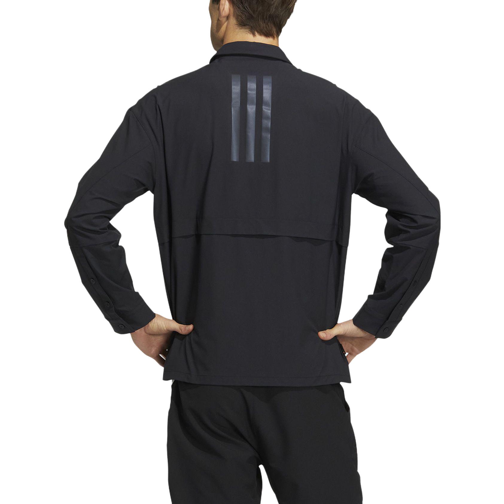 adidas Black Long Sleeve Polo Collar Jacket HN2048 圖 5