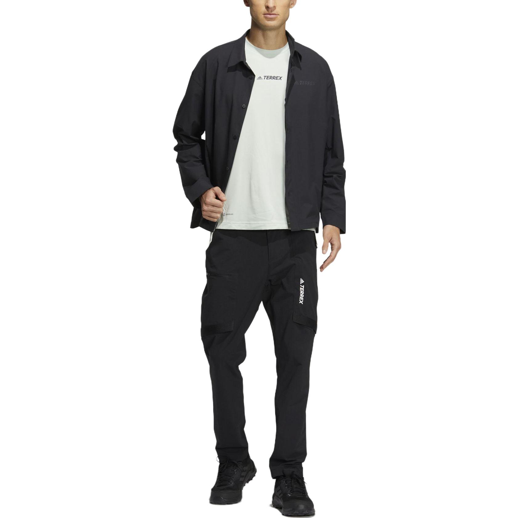 adidas Black Long Sleeve Polo Collar Jacket HN2048 圖 6