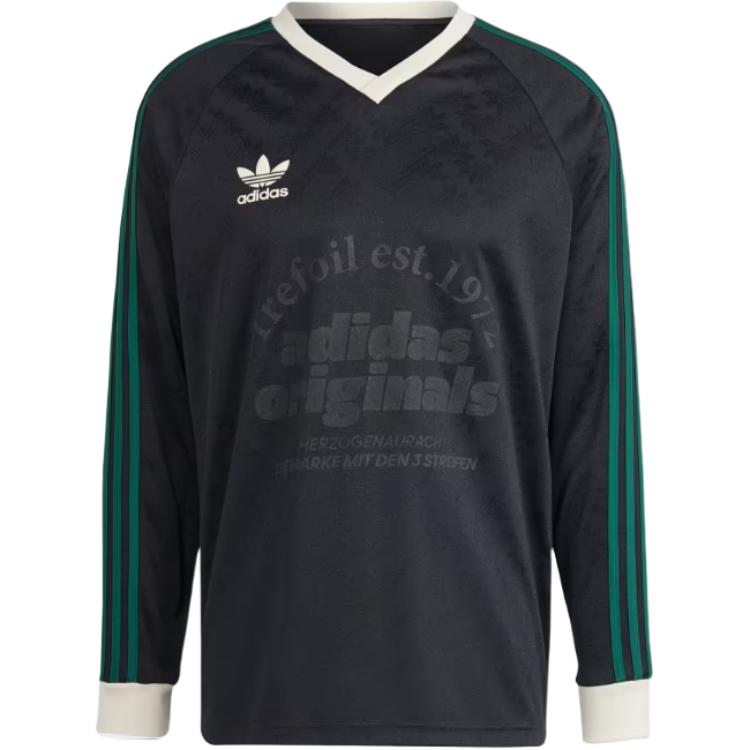 adidas Black Long Sleeve Straight Fit Sweatshirt with Logo Print IS1297