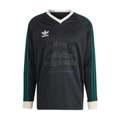 adidas Black Long Sleeve Straight Fit Sweatshirt with Logo Print IS1297